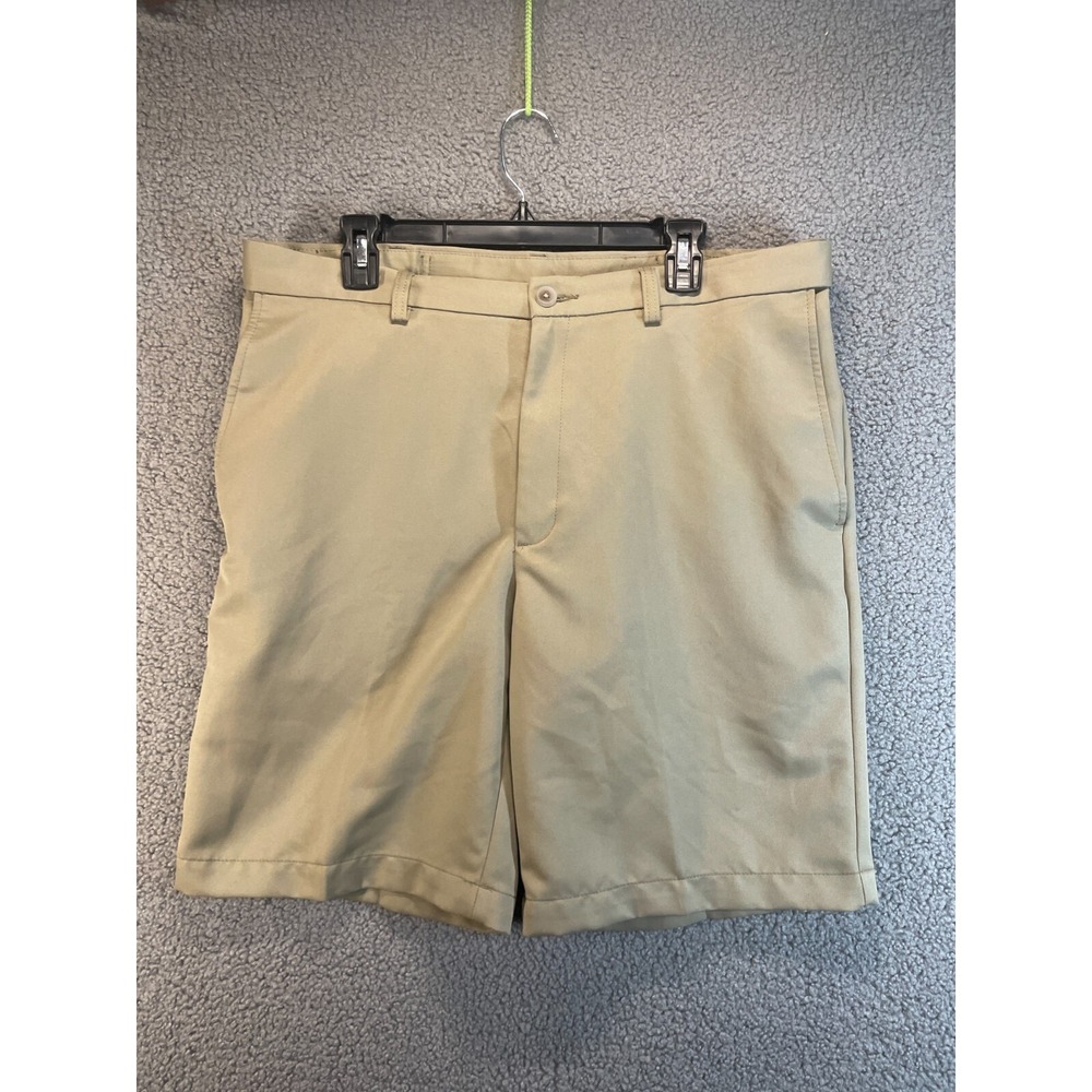 Vintage Haggar Mens Casuals Cotton Khaki Shorts Size 36 preppy business